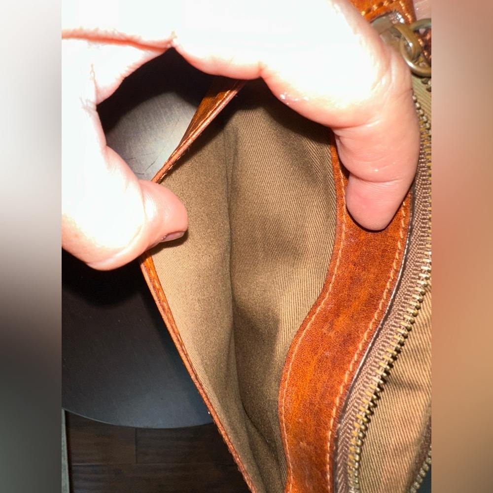 Dakota Leather Long Wallet – Brown / Burnt Orange - Picture 9 of 15